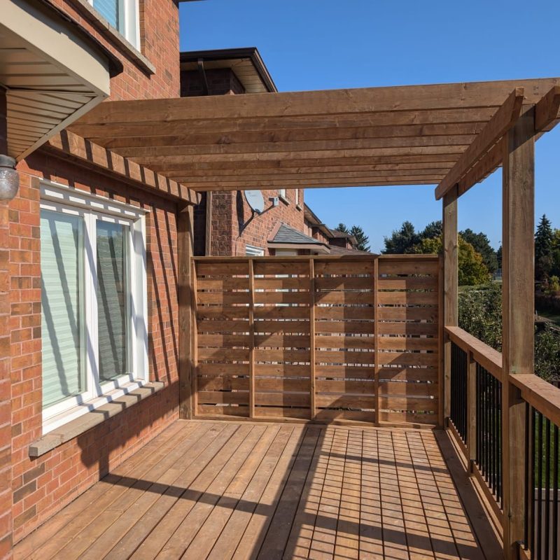 professional wood deck and pergola installation